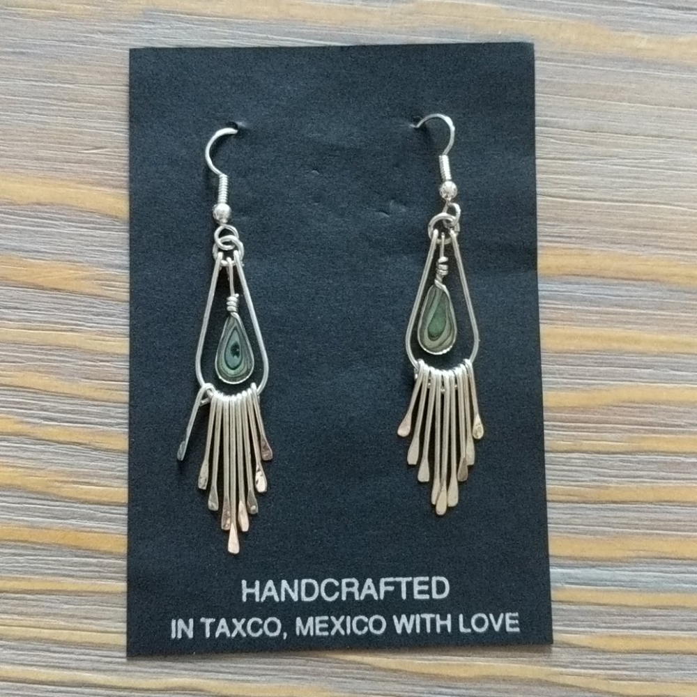 Handcrafted abalone earrings